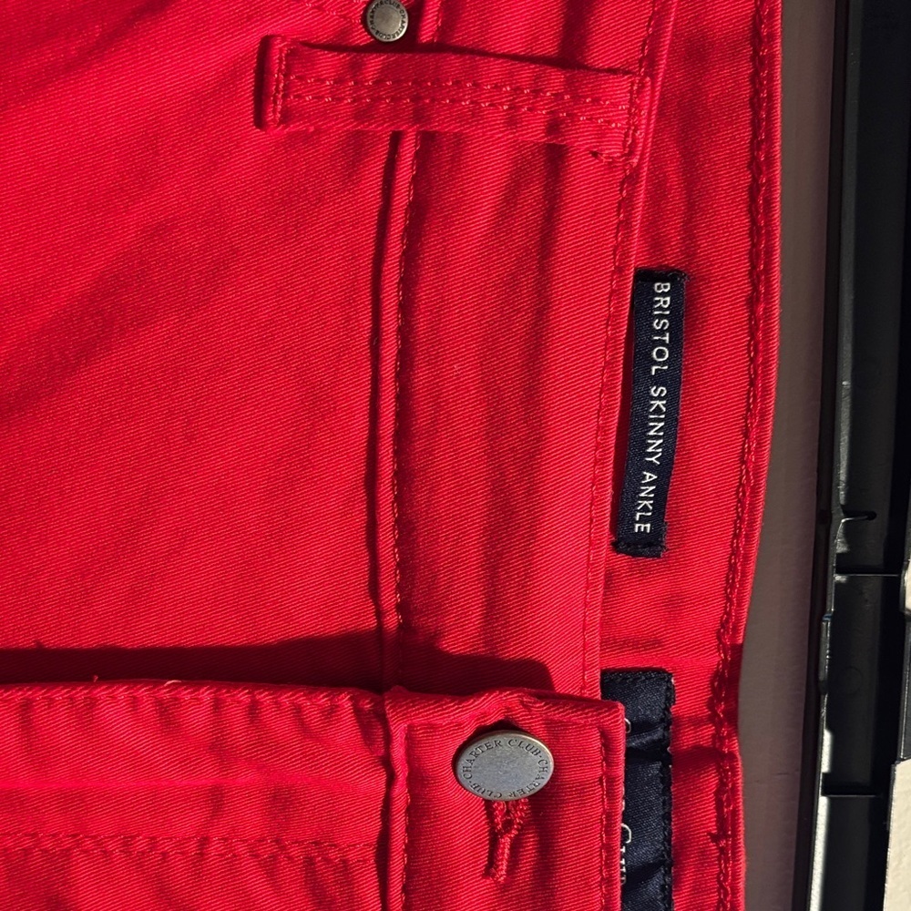 Charter Club Red Ankle Pants - Picture 2 of 7